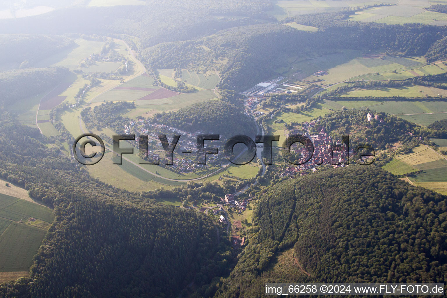 Aerial photograpy of Gamburg in the state Baden-Wuerttemberg, Germany