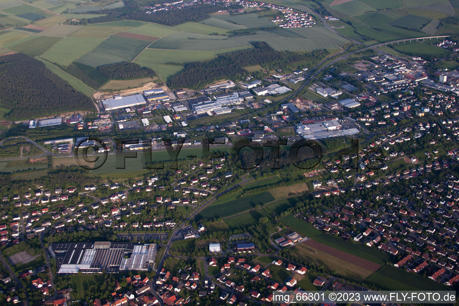 Hainstadt in the state Baden-Wuerttemberg, Germany seen from above
