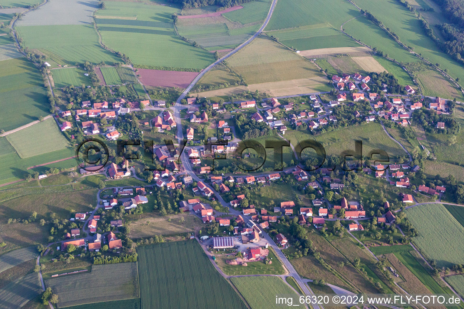 Village view in the district Mülben in Waldbrunn in the state Baden-Wuerttemberg, Germany