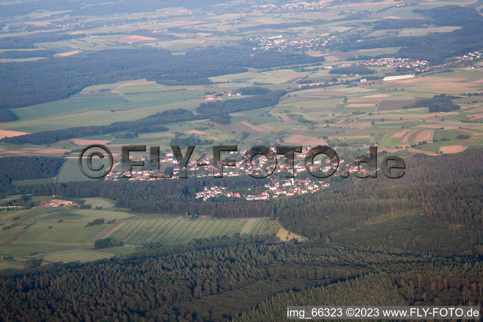 Aerial photograpy of Trienz in the state Baden-Wuerttemberg, Germany