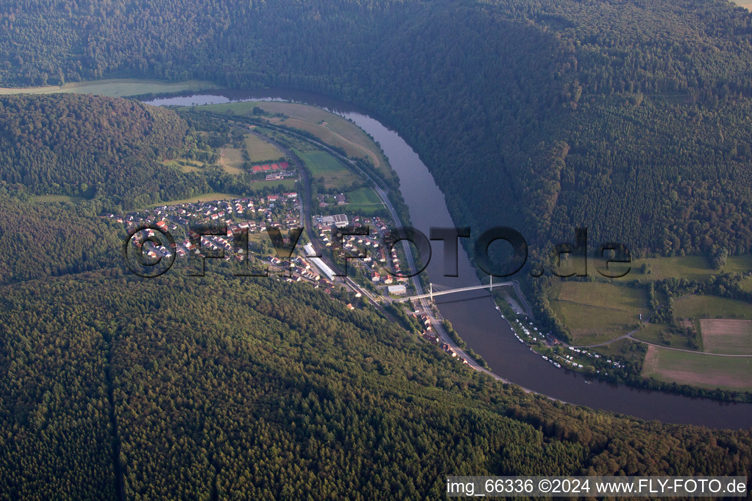 Neckargerach in the state Baden-Wuerttemberg, Germany out of the air