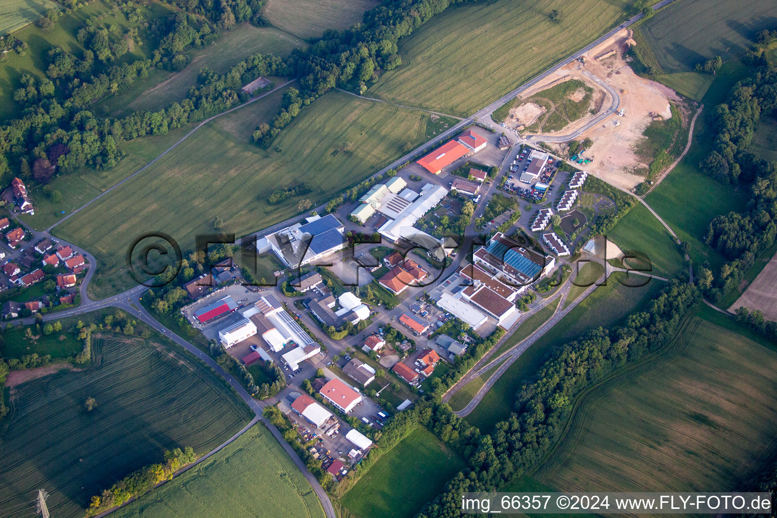 Industrial estate and company settlement in Waldwimmersbach in the state Baden-Wurttemberg, Germany