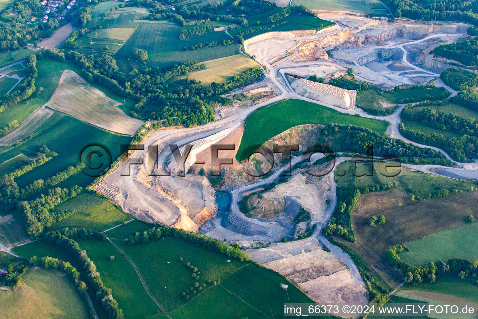 Limestone quarry in the district Maisbach in Nußloch in the state Baden-Wuerttemberg, Germany