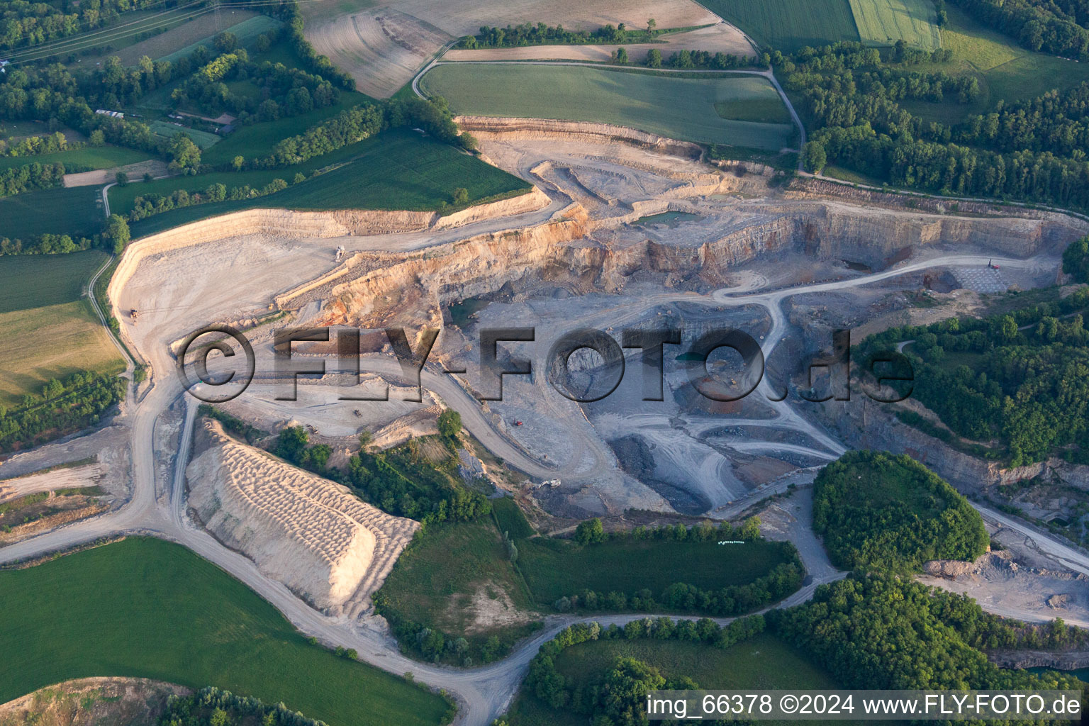 Quarry for the mining and handling of Kalk in the district Baiertal in Nussloch in the state Baden-Wurttemberg, Germany