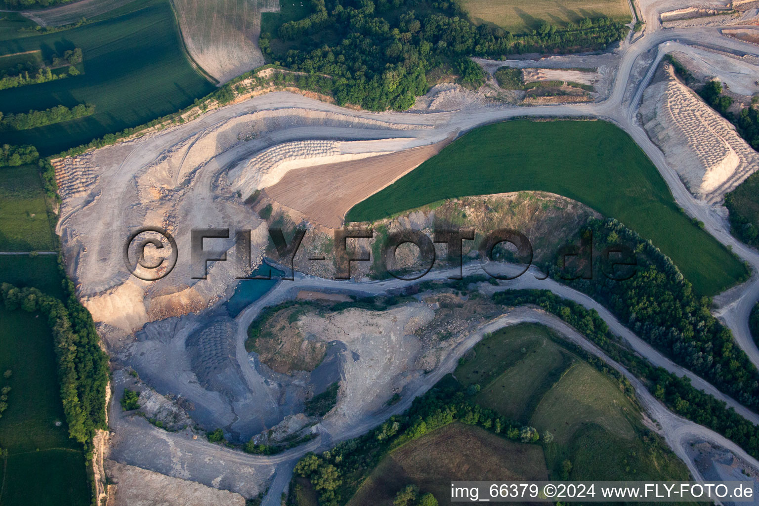 Stone quarry Nussloch to the dismantling and to the production of cement in Wiesloch in the federal state Baden-Wurttemberg