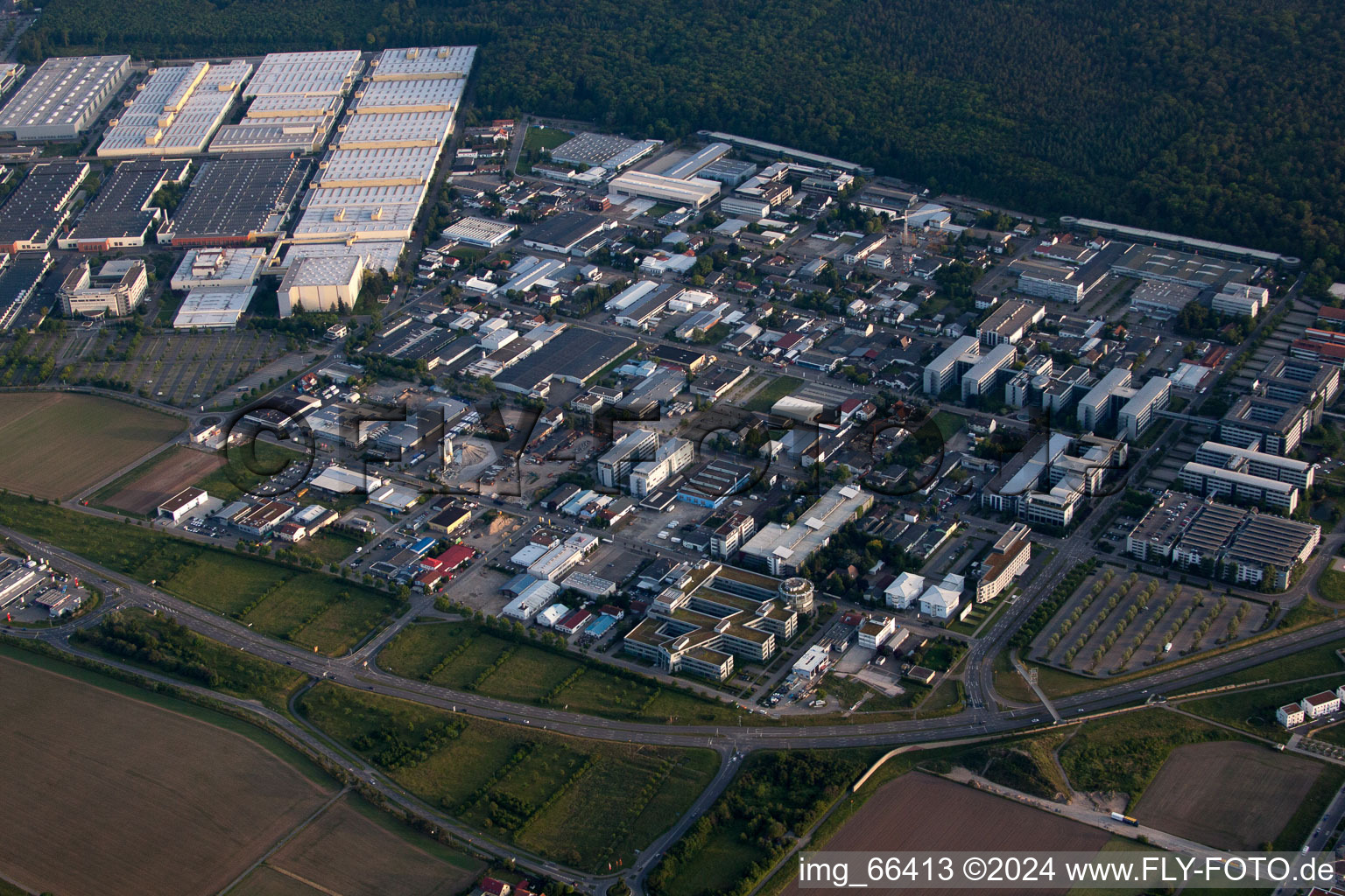 Walldorf in the state Baden-Wuerttemberg, Germany from a drone