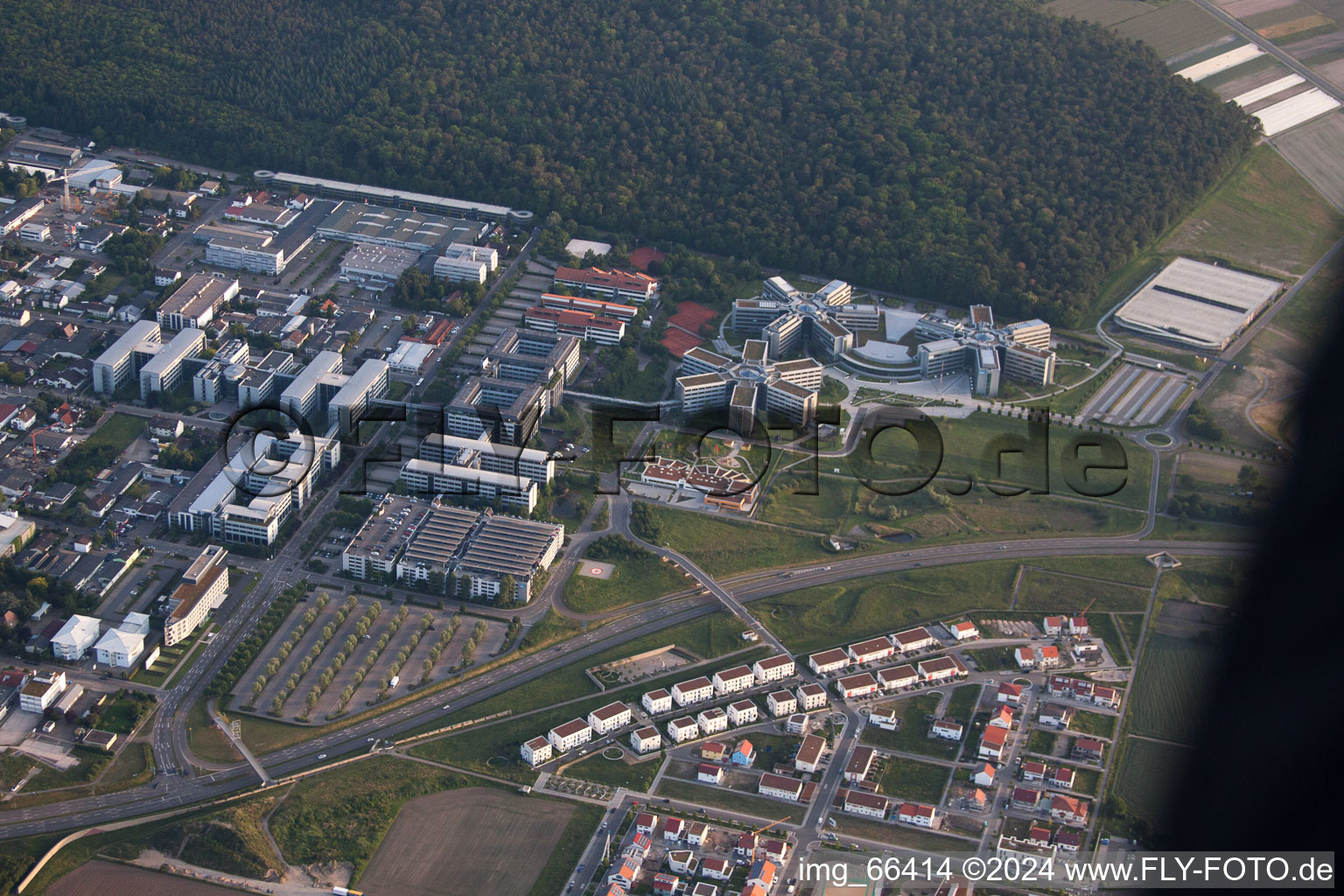 Walldorf in the state Baden-Wuerttemberg, Germany seen from a drone