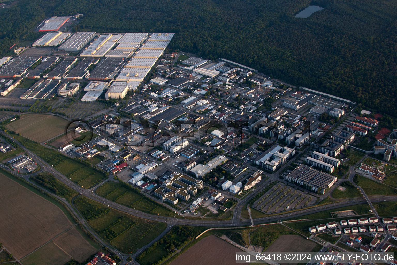 Walldorf in the state Baden-Wuerttemberg, Germany from above