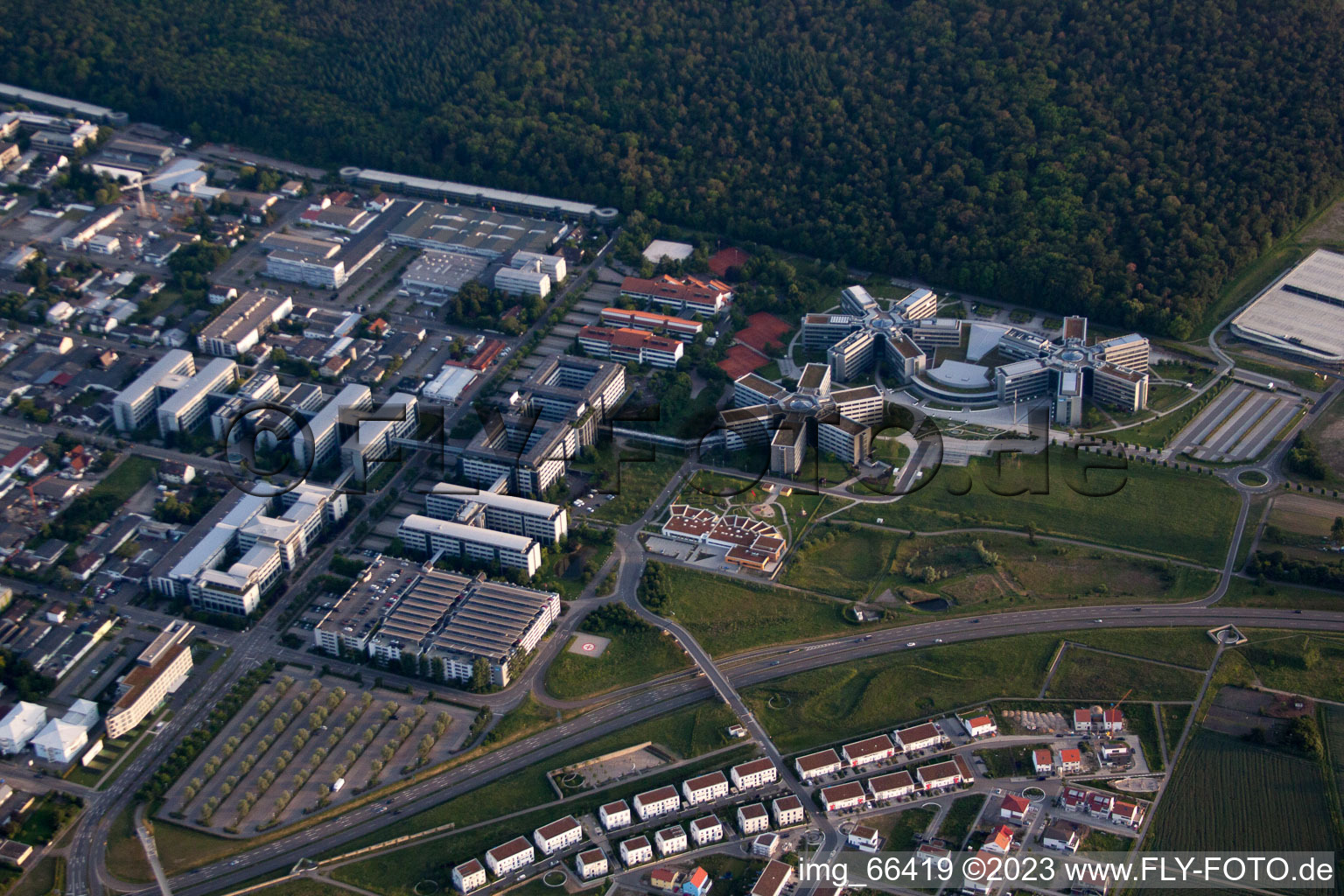 Walldorf in the state Baden-Wuerttemberg, Germany out of the air