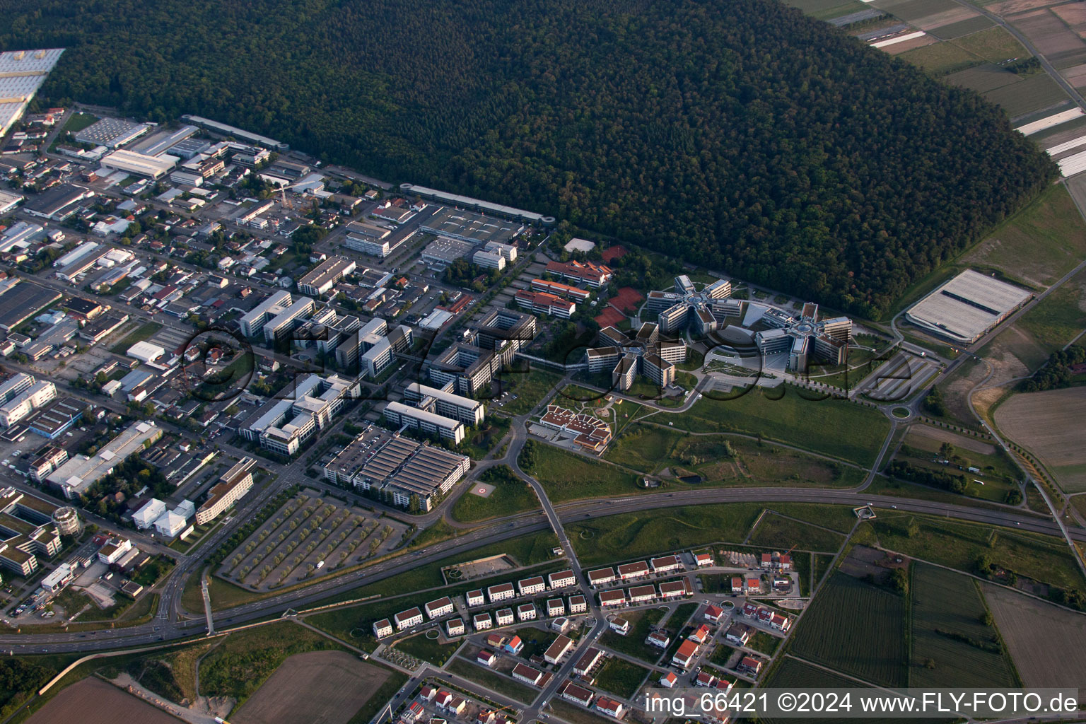 Walldorf in the state Baden-Wuerttemberg, Germany seen from above