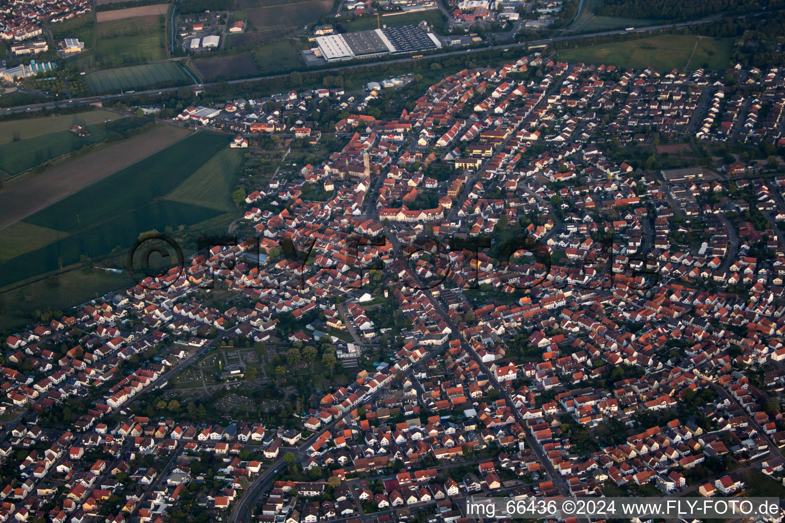 District Sankt Leon in St. Leon-Rot in the state Baden-Wuerttemberg, Germany from a drone