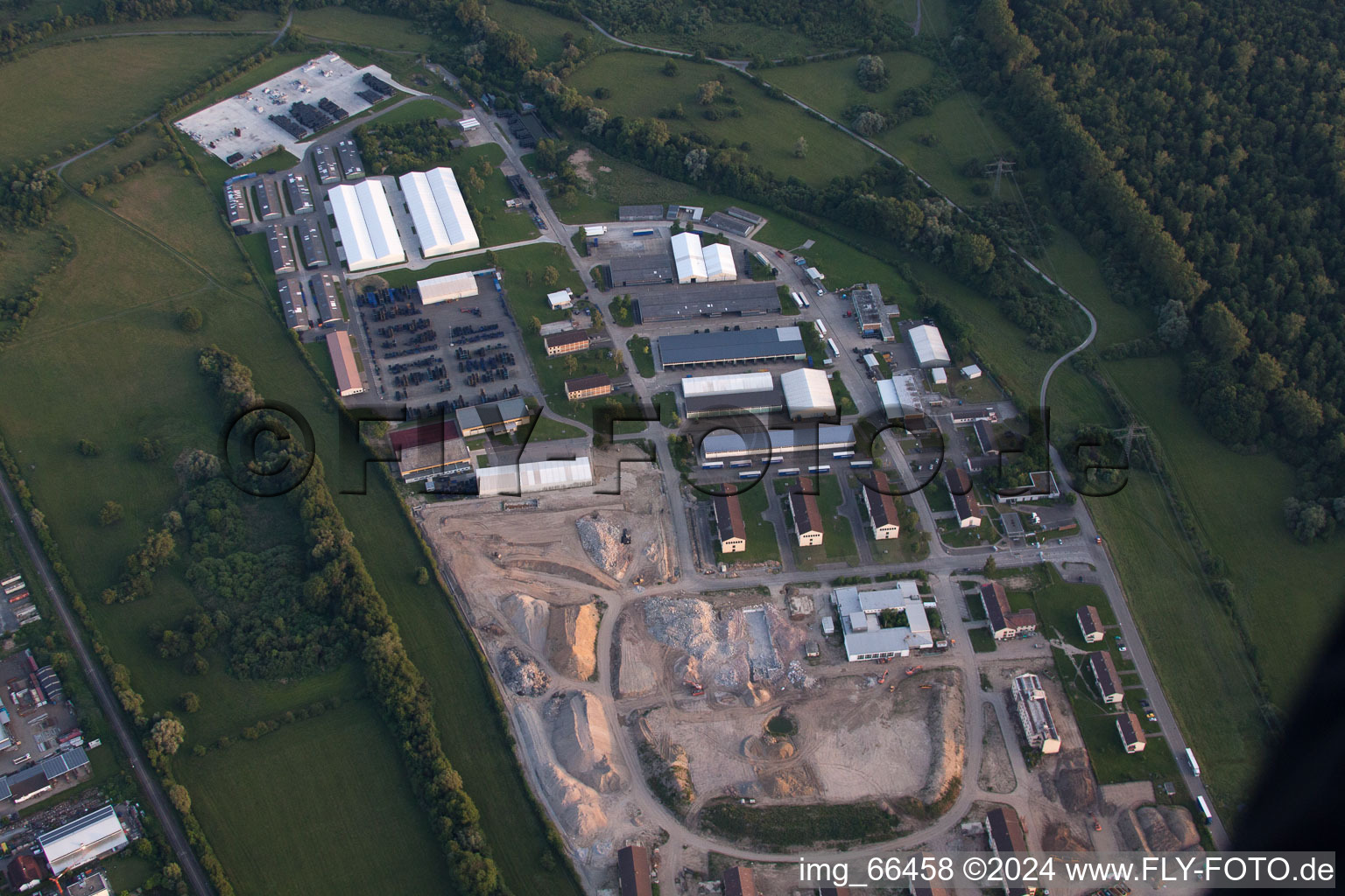 Philippsburg in the state Baden-Wuerttemberg, Germany from a drone