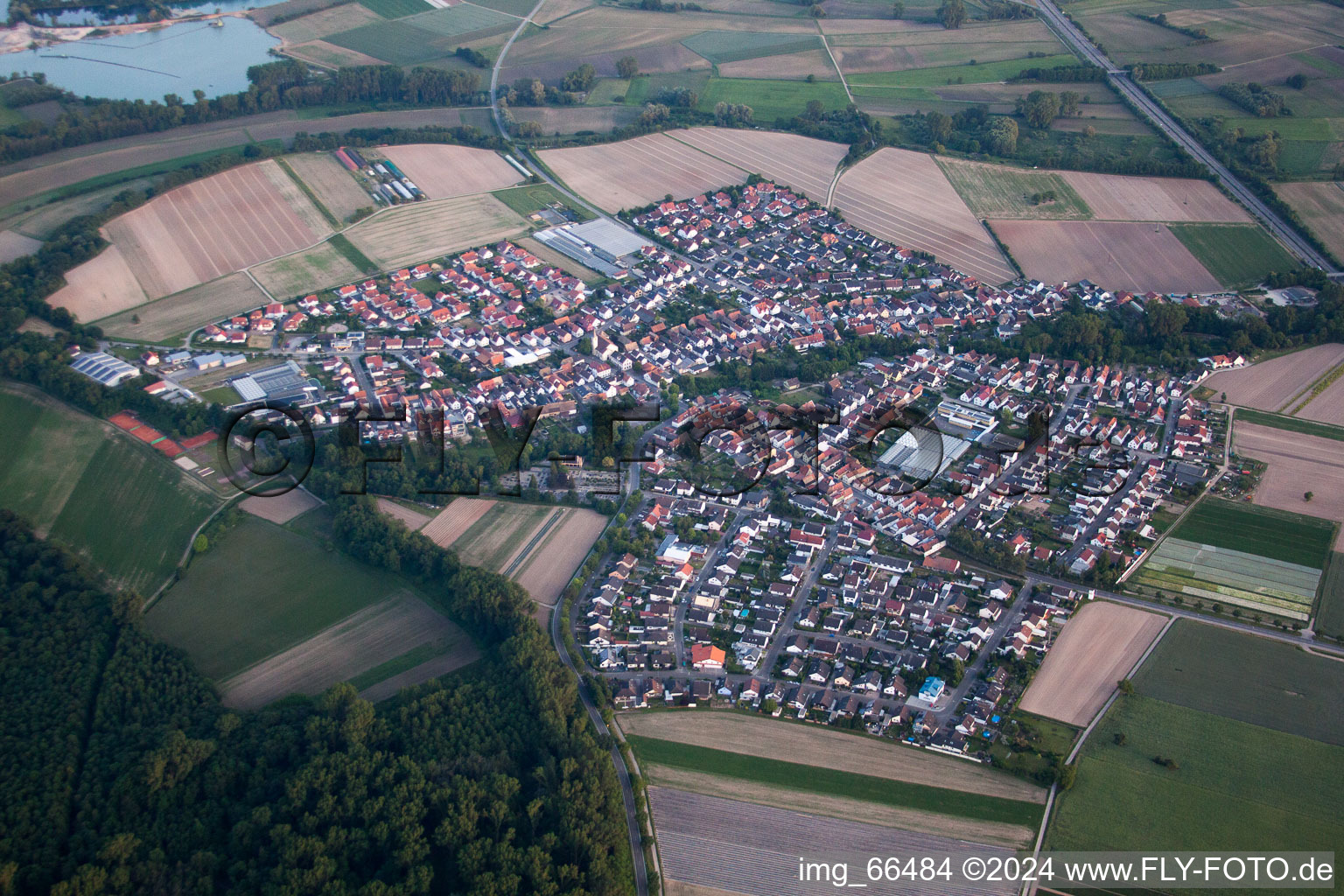 Kuhardt in the state Rhineland-Palatinate, Germany from a drone