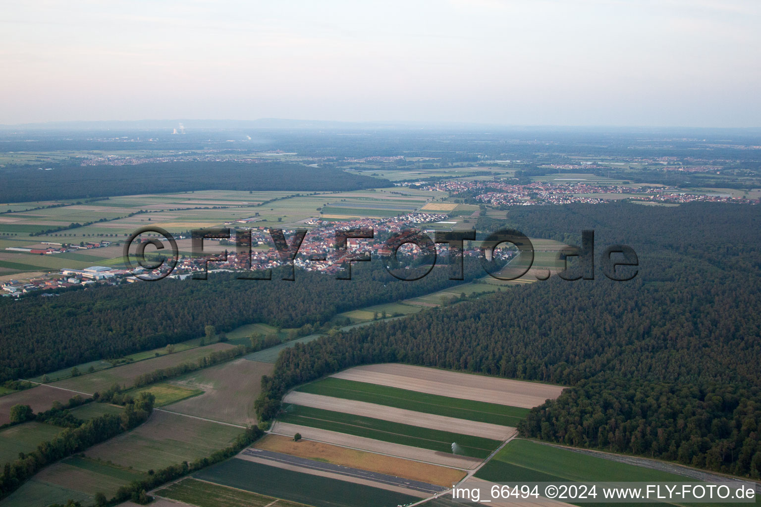 Hatzenbühl in the state Rhineland-Palatinate, Germany out of the air