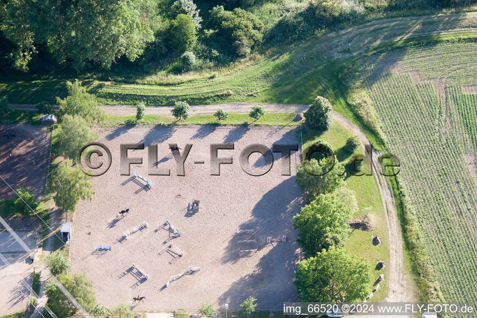 Tournament riding field, riding and driving club in the district Mörsch in Rheinstetten in the state Baden-Wuerttemberg, Germany