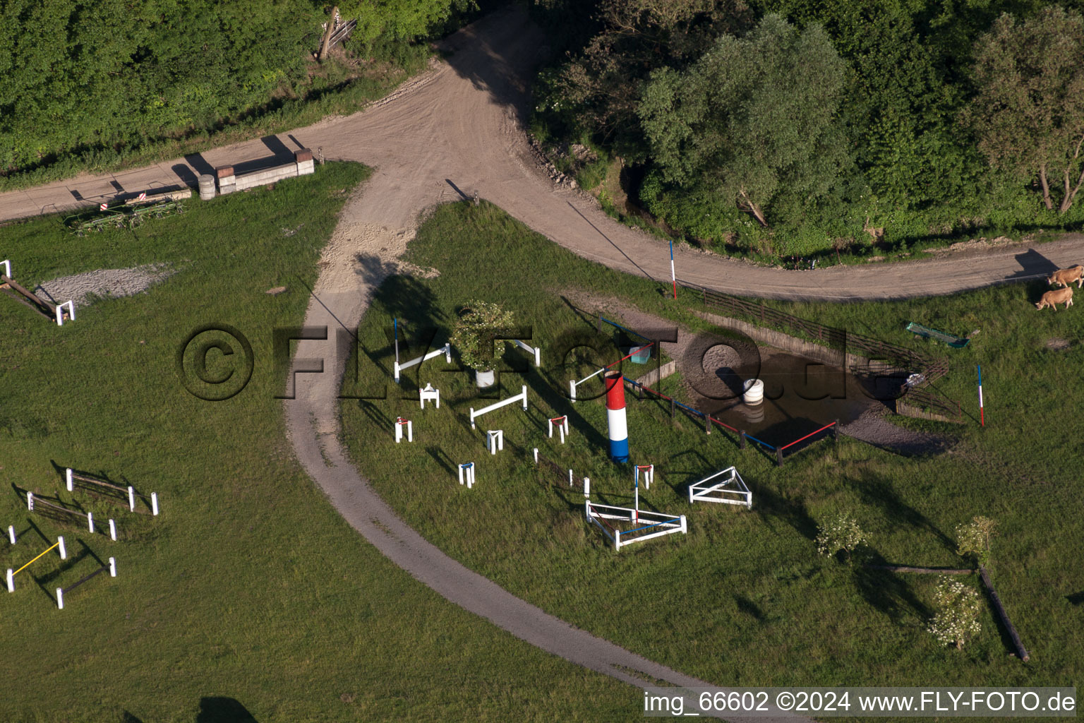 Haras de la Nee in Neewiller-près-Lauterbourg in the state Bas-Rhin, France out of the air