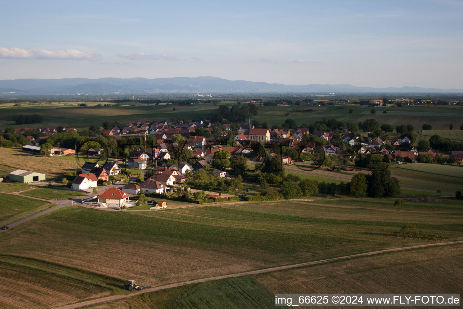 Oberlauterbach in the state Bas-Rhin, France out of the air