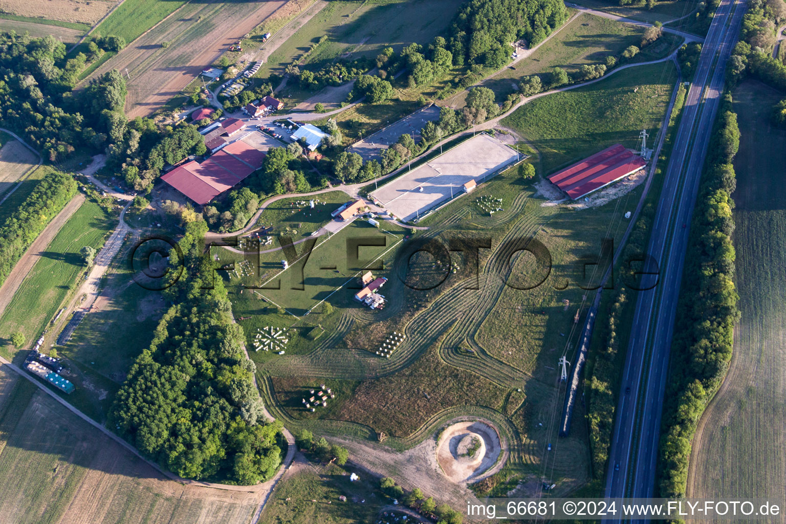 Drone image of Haras de la Nee in Neewiller-près-Lauterbourg in the state Bas-Rhin, France