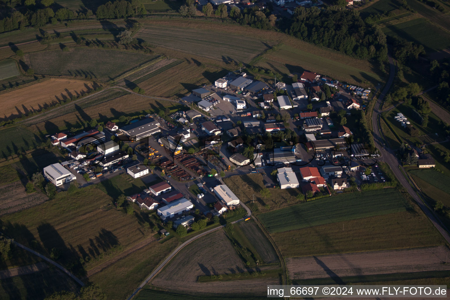 Industrial Estate in Au am Rhein in the state Baden-Wuerttemberg, Germany