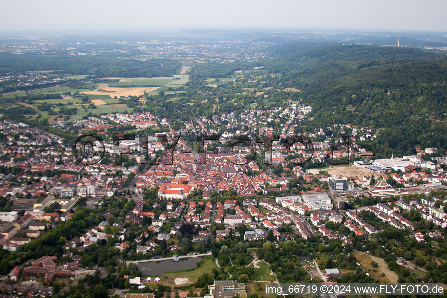 Ettlingen in the state Baden-Wuerttemberg, Germany out of the air