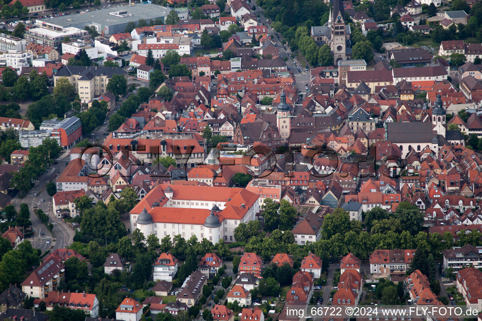 Lock in Ettlingen in the state Baden-Wuerttemberg, Germany