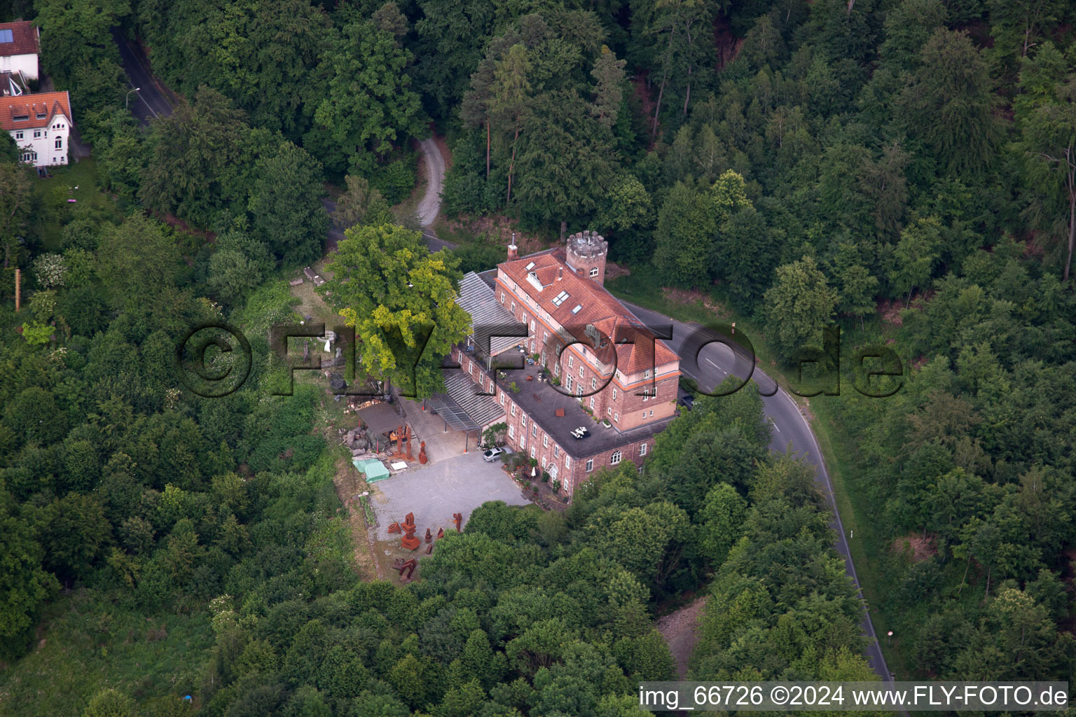 Aerial photograpy of Wilhelmshöhe in Ettlingen in the state Baden-Wuerttemberg, Germany