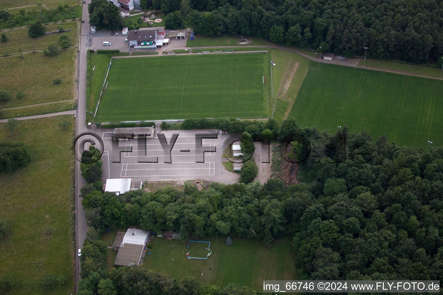 Reservist Stadium of SV Spielberg in the district Spielberg in Karlsbad in the state Baden-Wuerttemberg, Germany