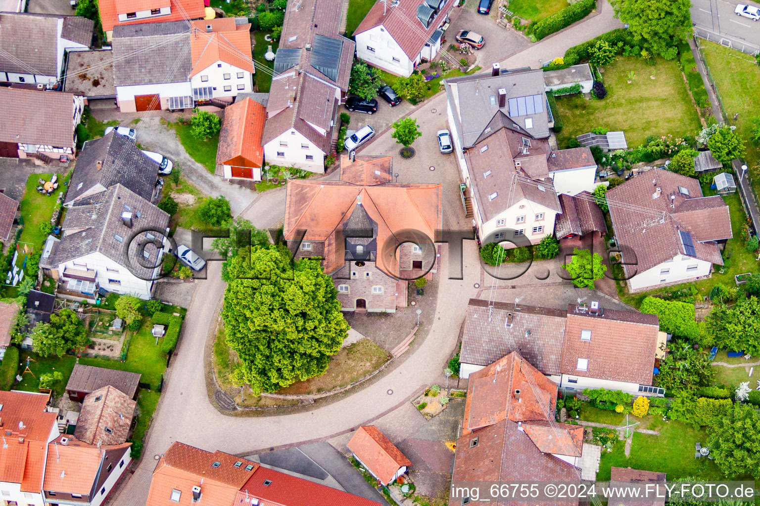 Evangelical Church in the district Spielberg in Karlsbad in the state Baden-Wuerttemberg, Germany