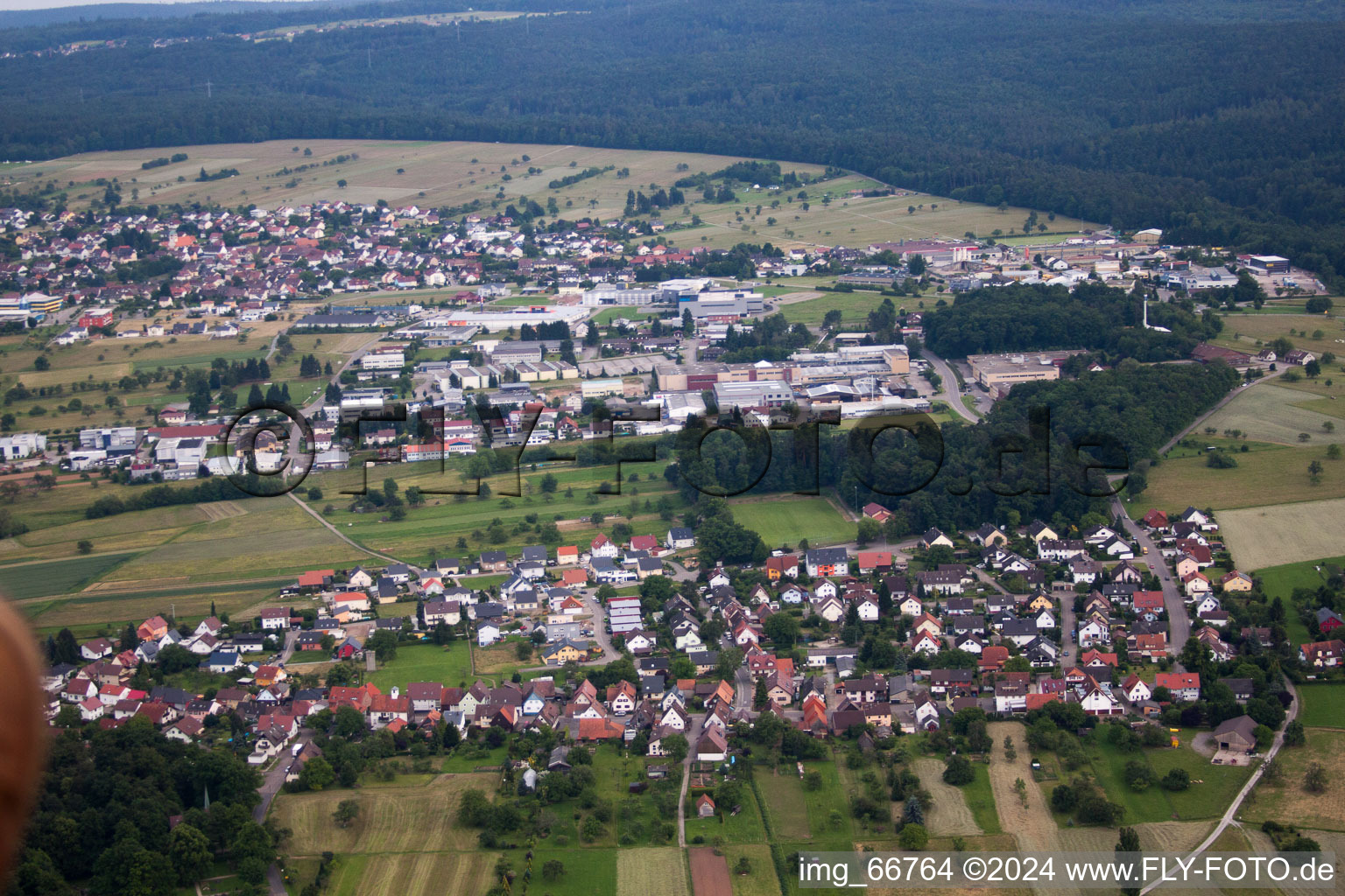 District Conweiler in Straubenhardt in the state Baden-Wuerttemberg, Germany out of the air