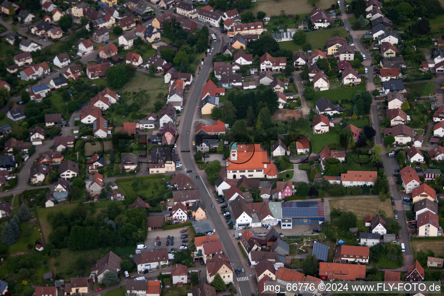 Herrenalber Street in the district Conweiler in Straubenhardt in the state Baden-Wuerttemberg, Germany