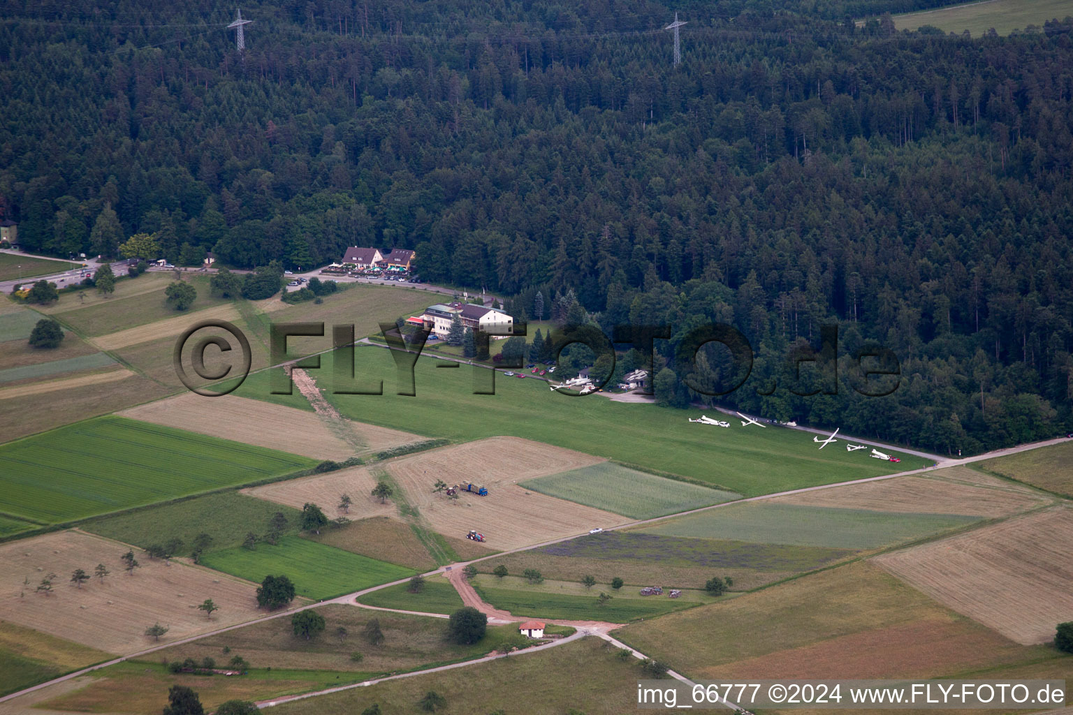 Schwann, gliding airfield in the district Conweiler in Straubenhardt in the state Baden-Wuerttemberg, Germany