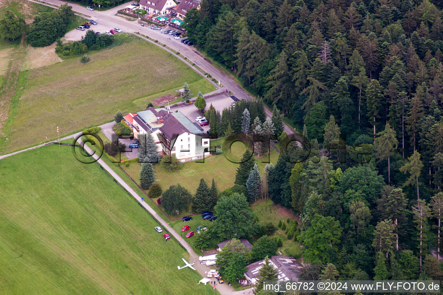 Complex of the hotel building Landhotel Adlerhof in Schwann in the state Baden-Wurttemberg, Germany