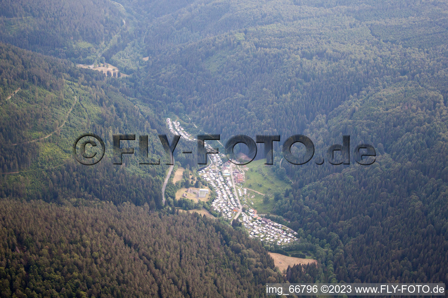 Oblique view of Bad Wildbad in the state Baden-Wuerttemberg, Germany