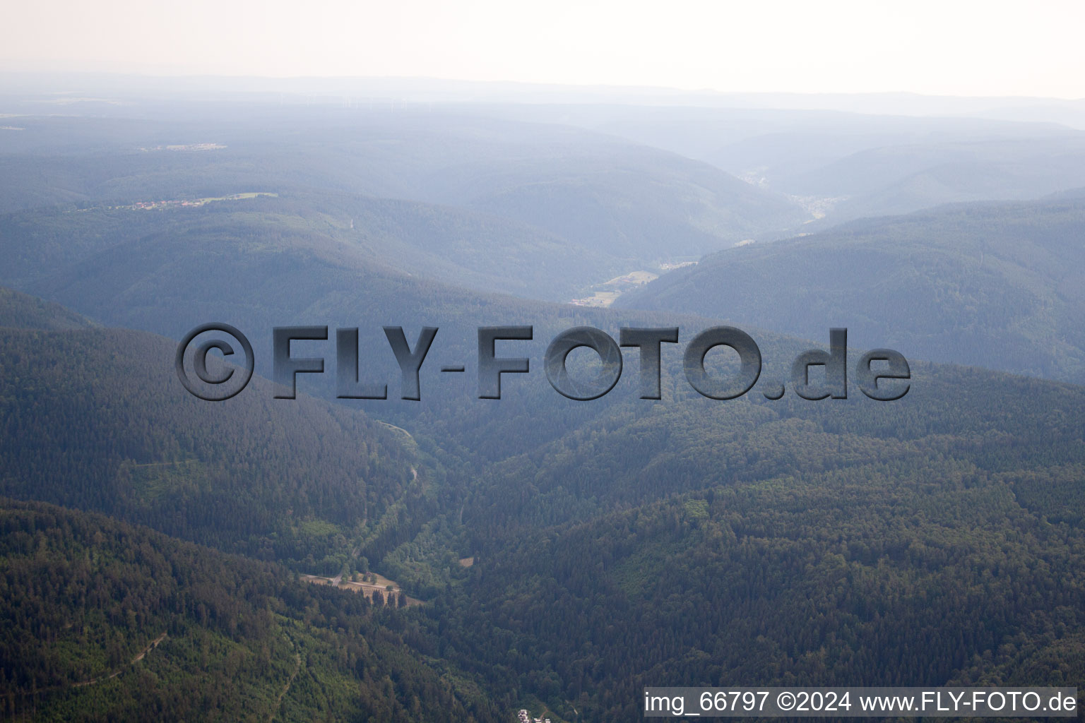 Bad Wildbad in the state Baden-Wuerttemberg, Germany from above