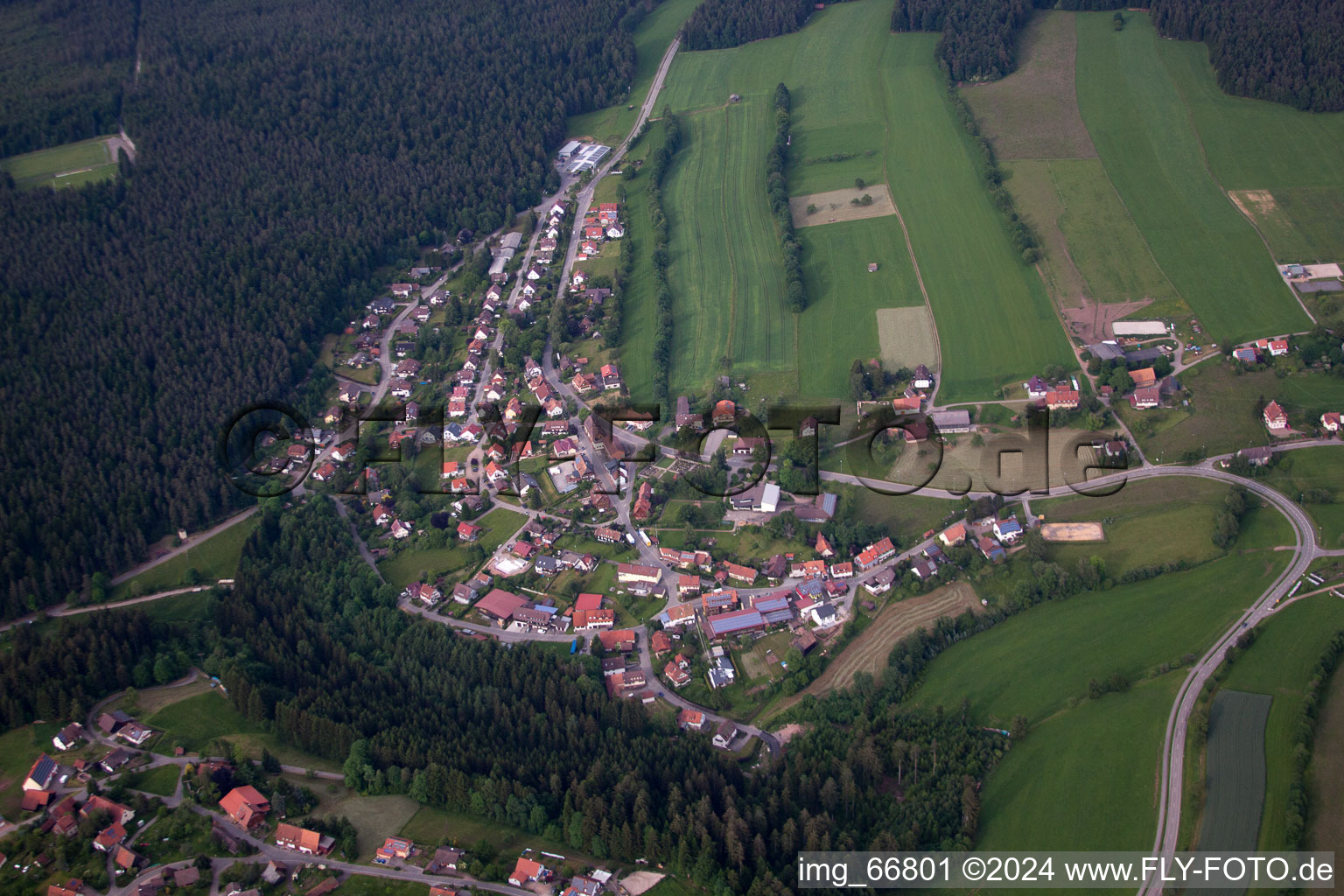 Aerial view of Würzbach in the state Baden-Wuerttemberg, Germany