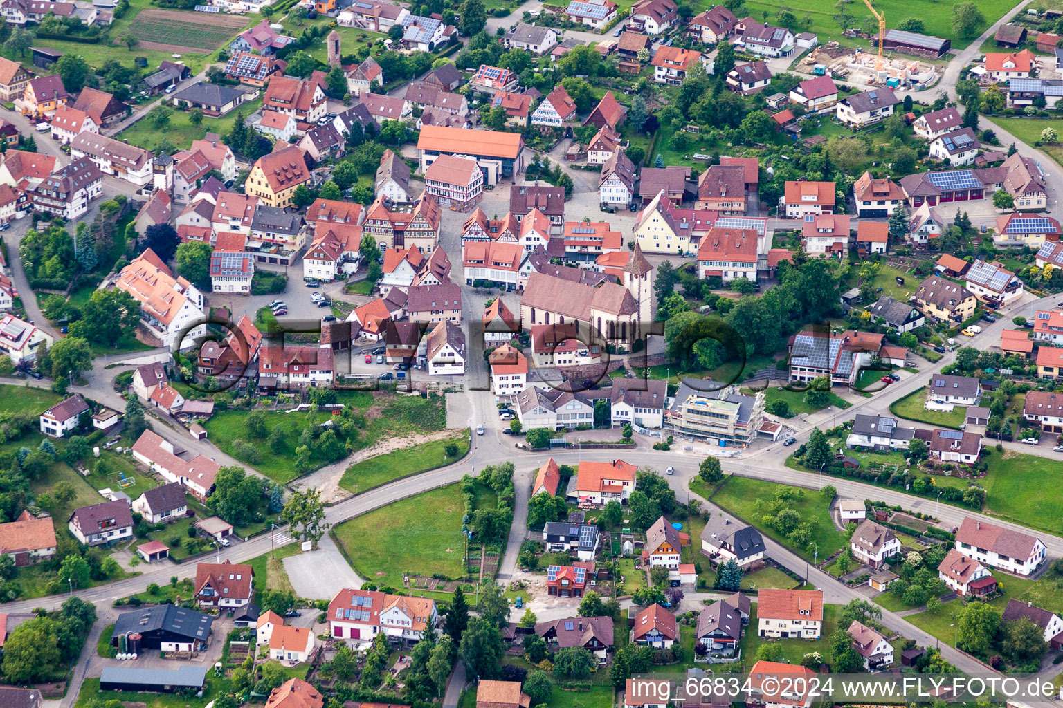 Village view in the district Altbulach in Neubulach in the state Baden-Wurttemberg, Germany