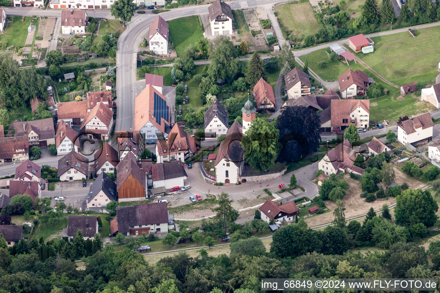 Church building of the St. Michaels-Church in Sulz am Eck in the state Baden-Wurttemberg, Germany