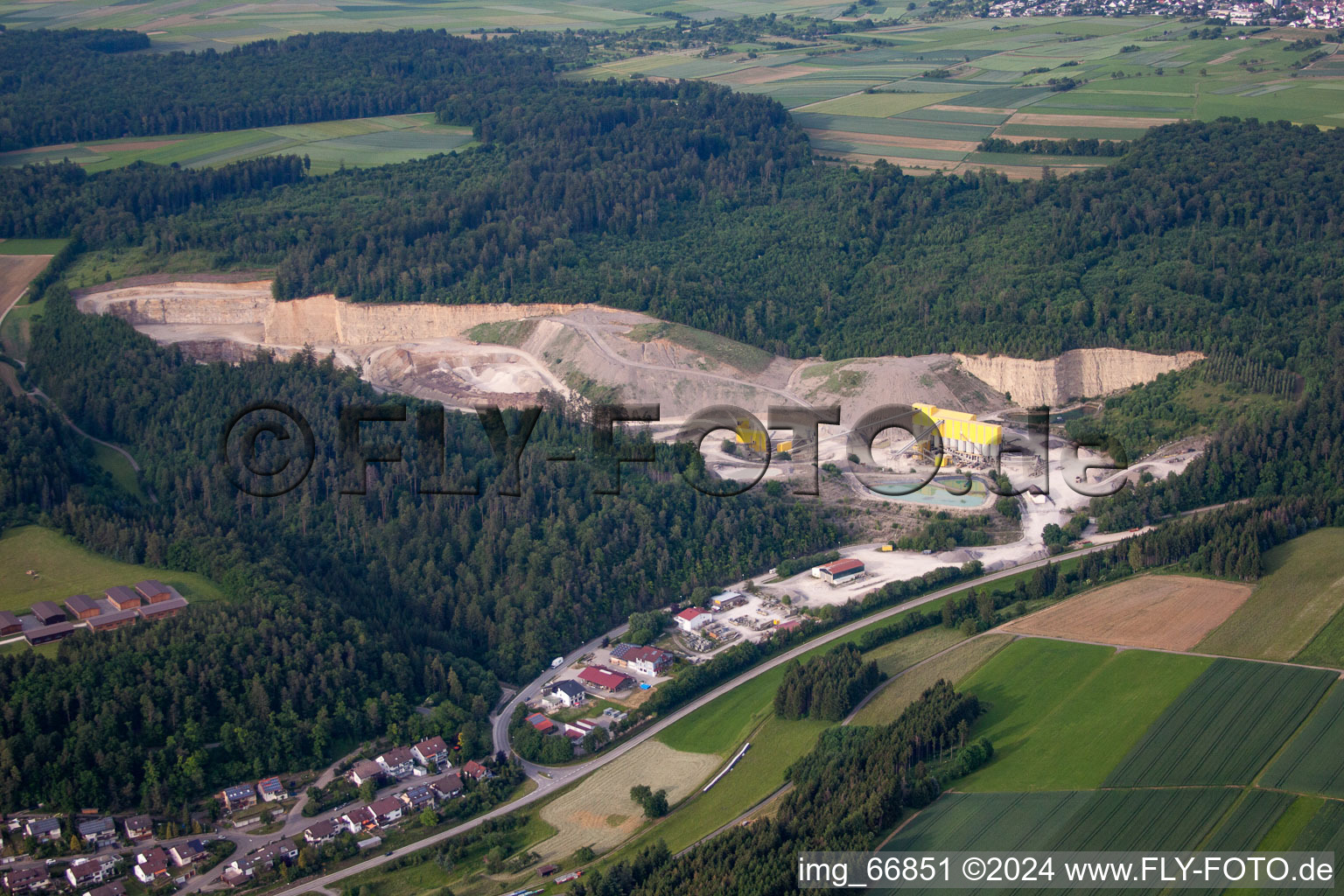 Landfill and quarry in the district Sulz am Eck in Wildberg in the state Baden-Wuerttemberg, Germany