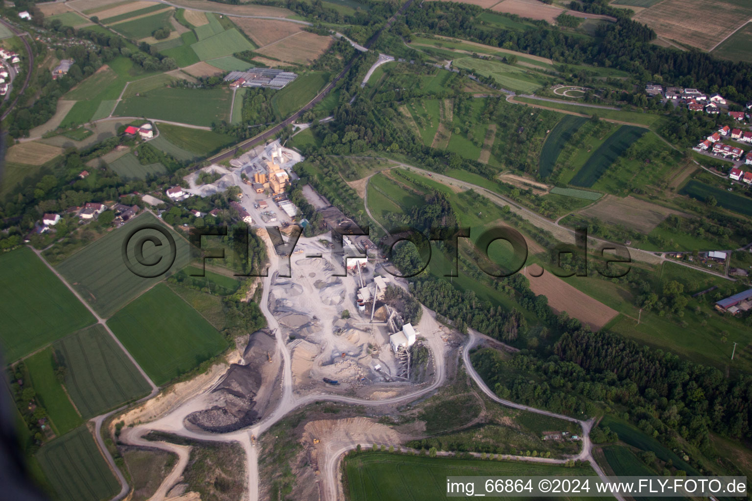 SWB gravel works in the district Haslach in Herrenberg in the state Baden-Wuerttemberg, Germany