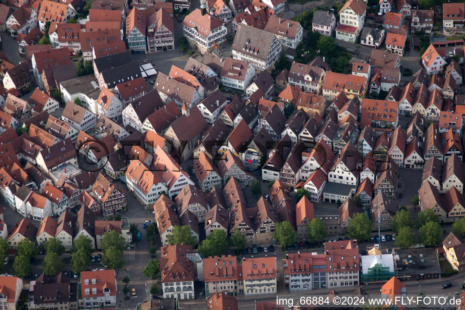 Spitalgasse in Herrenberg in the state Baden-Wuerttemberg, Germany