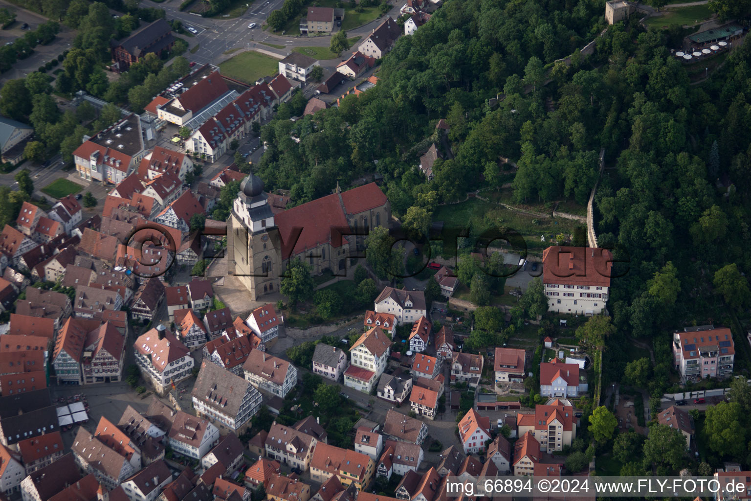 Kirchgasse in Herrenberg in the state Baden-Wuerttemberg, Germany