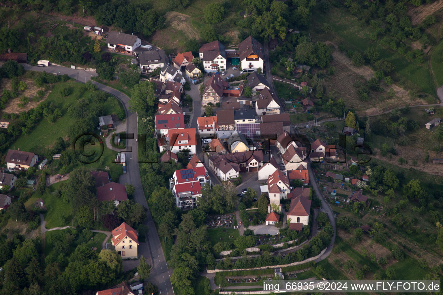 Waldstr in the district Mönchberg in Herrenberg in the state Baden-Wuerttemberg, Germany