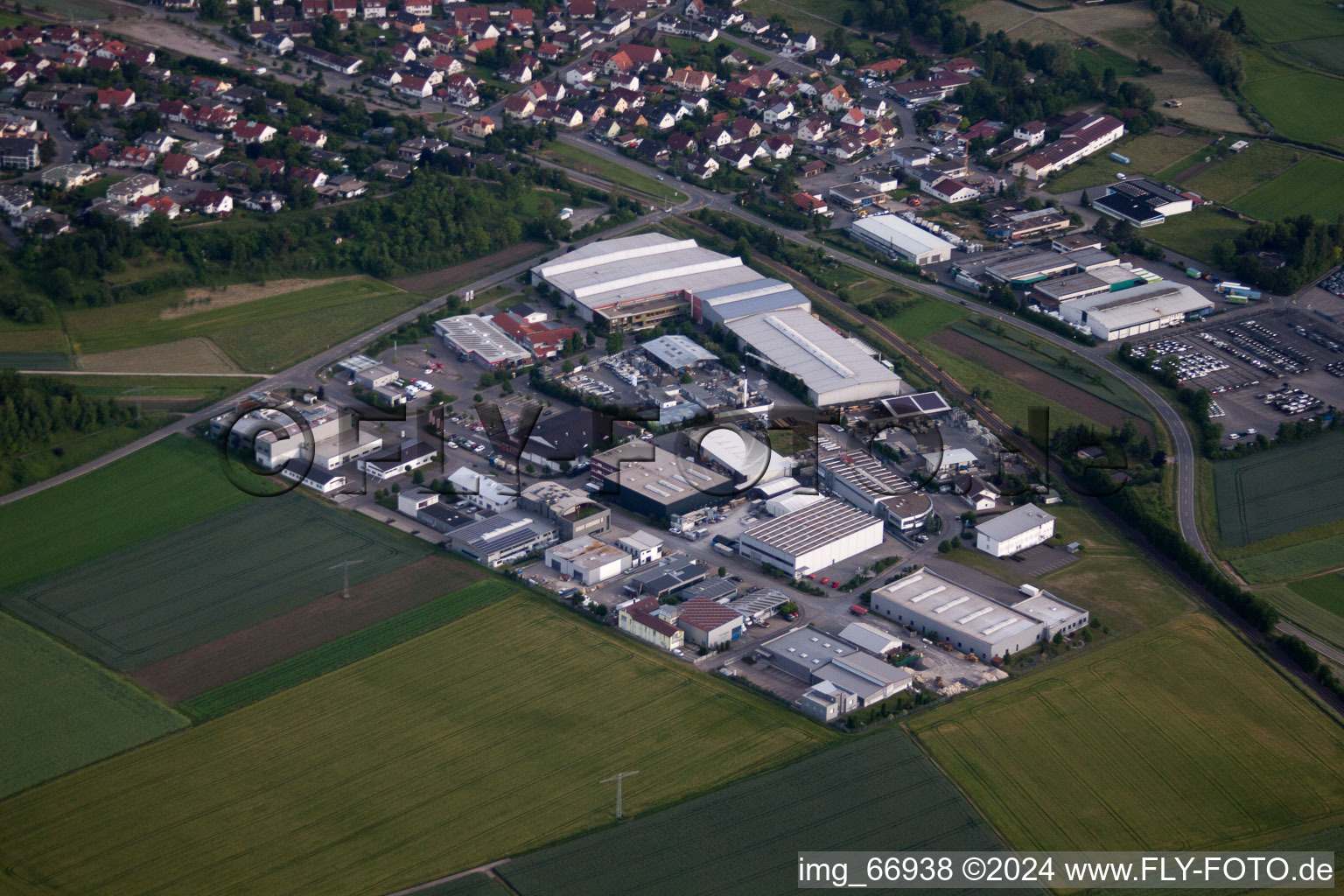 Hagenring Industrial Area in the district Altingen in Ammerbuch in the state Baden-Wuerttemberg, Germany