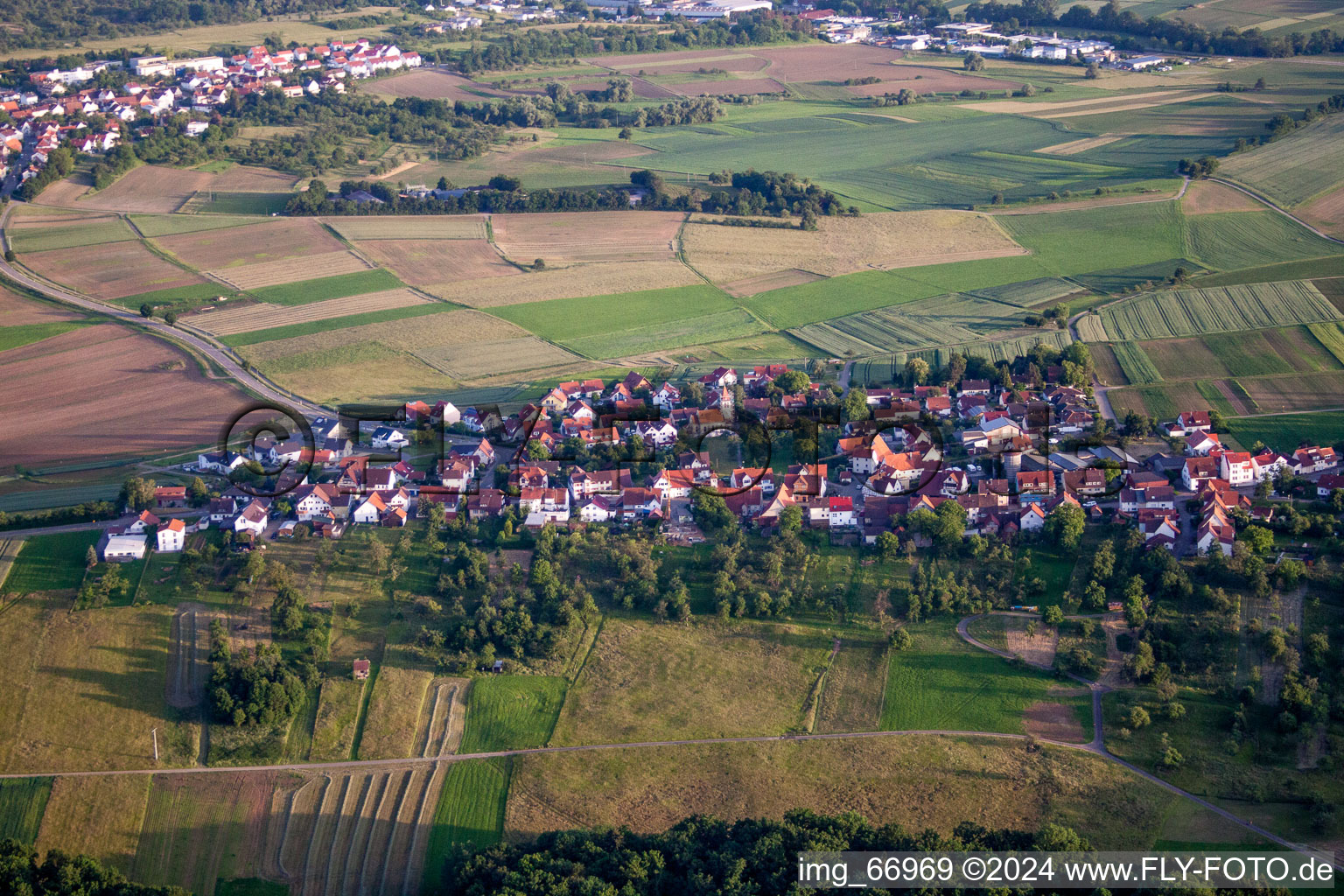 Village view in the district Stockach in Gomaringen in the state Baden-Wuerttemberg, Germany