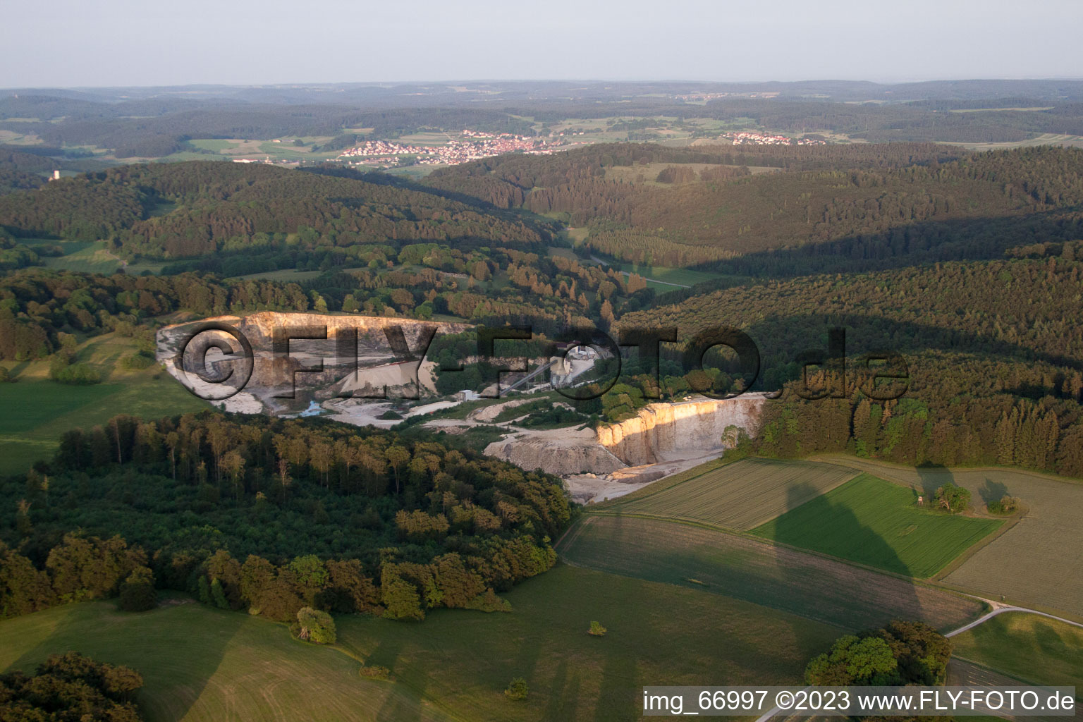 Aerial photograpy of Genkingen in the state Baden-Wuerttemberg, Germany