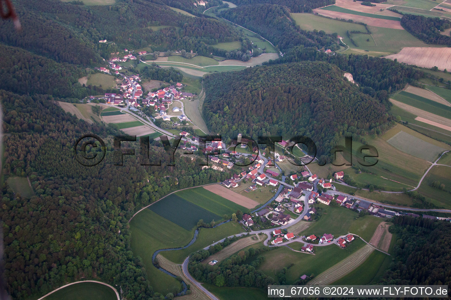 Oblique view of Münzdorf in the state Baden-Wuerttemberg, Germany