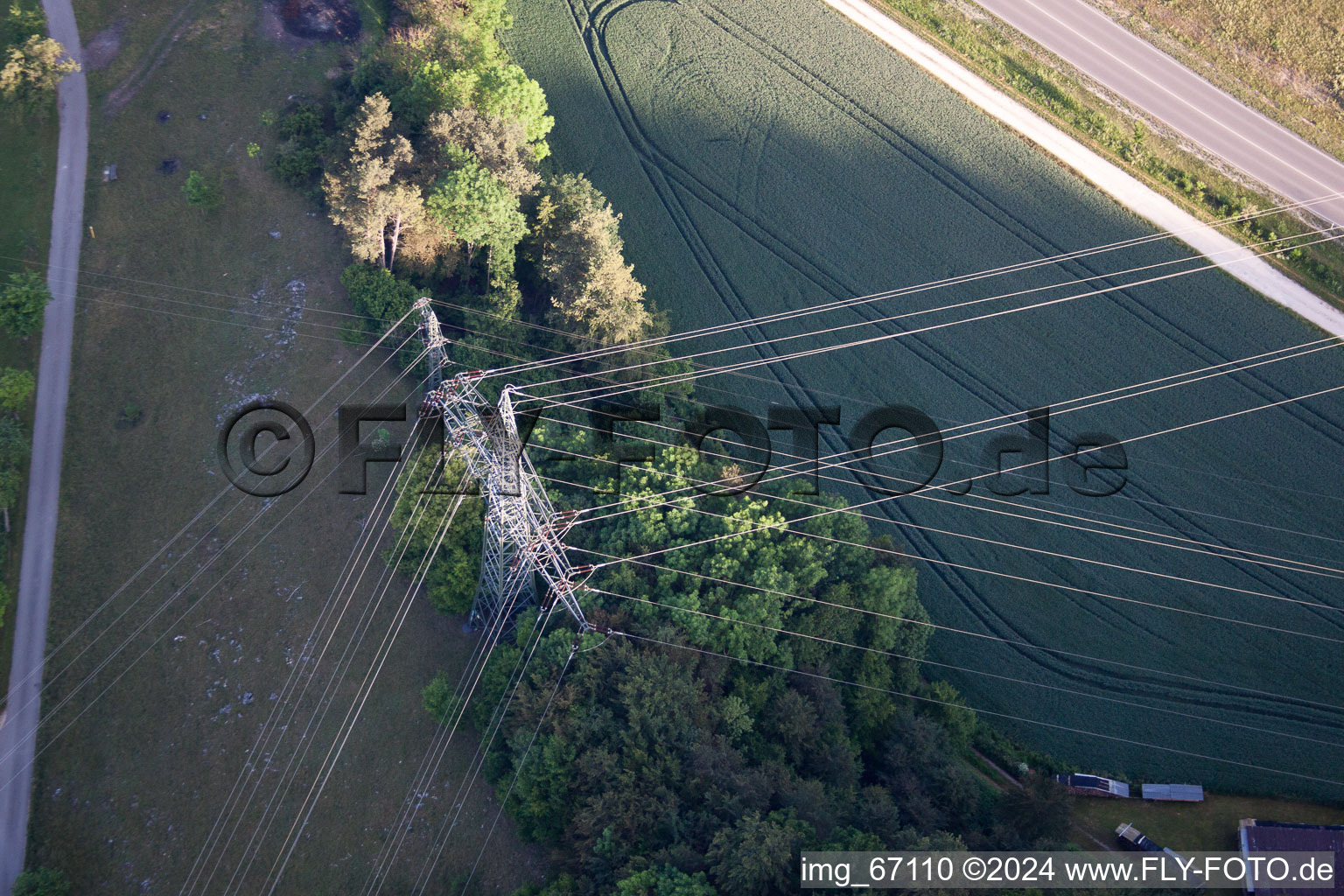 Aerial view of Schmiechen in the state Baden-Wuerttemberg, Germany