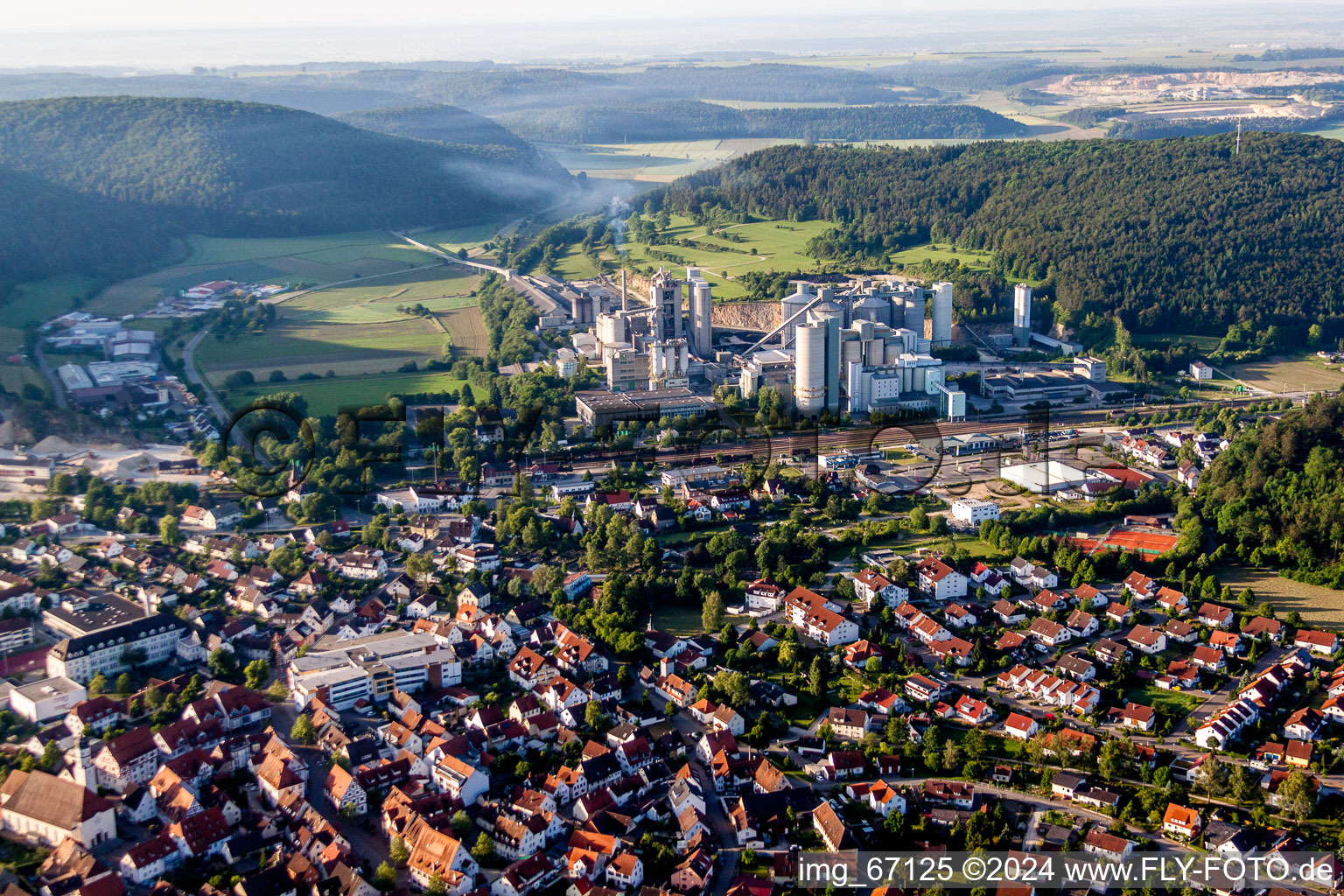 Heidelberg Cement AG - Zementwerk Schelklingen in Schelklingen in the state Baden-Wurttemberg, Germany