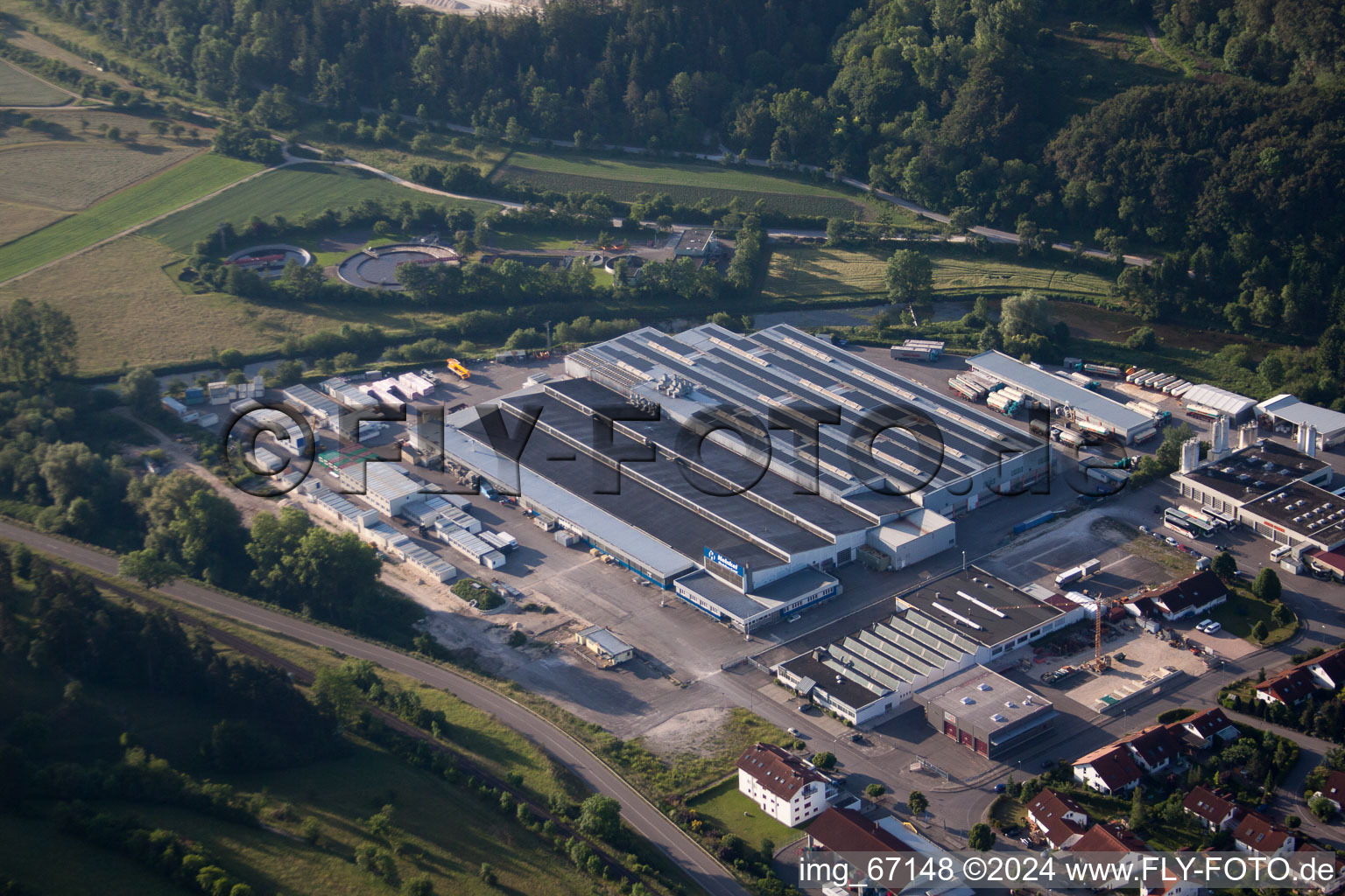 Administrative building of the industrial area Heinkel Modulbau GmbH in Blaubeuren in the state Baden-Wurttemberg