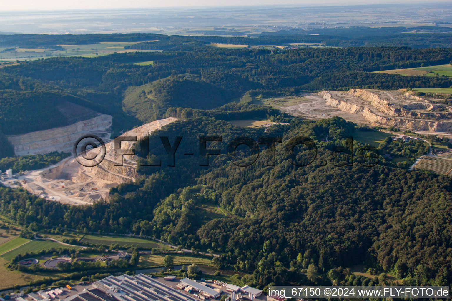 Gerhausen in the state Baden-Wuerttemberg, Germany from above